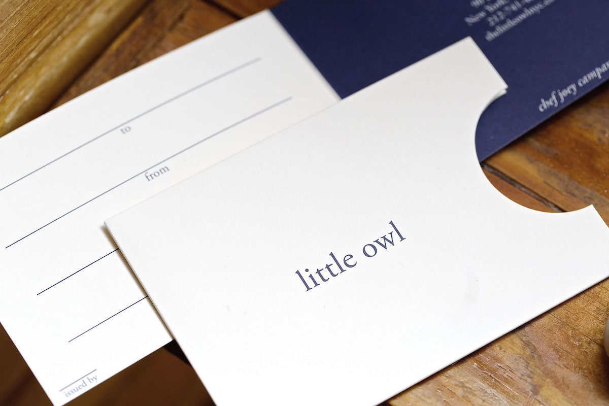 little owl Gift Card